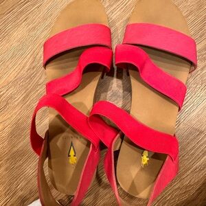 Volatile Vibrant Red Sandals